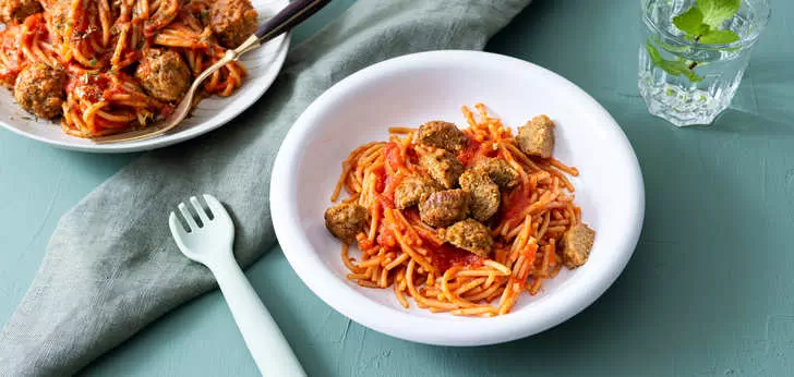 Recept van het Voedingscentrum: Spaghetti met tomatensaus en gehaktballetjes