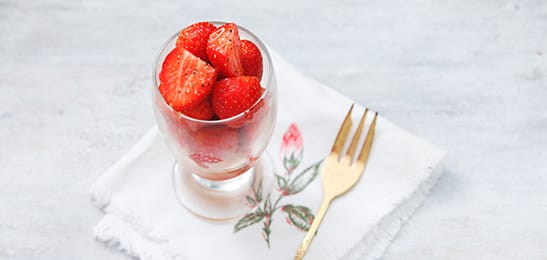 Recept van het Voedingscentrum: Gemarineerde aardbeien