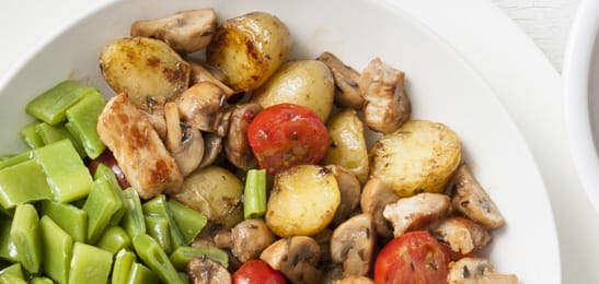 Recept van het Voedingscentrum: Stoofpotje met vlees, champignons en aardappeltjes