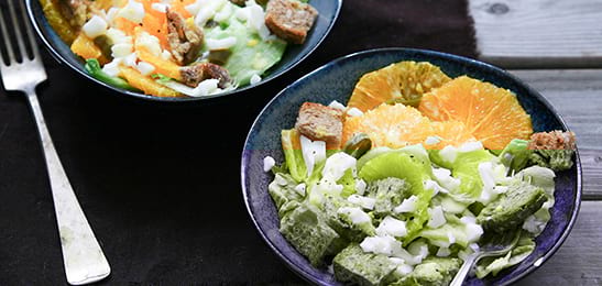 Recept van het Voedingscentrum: Fruitige salade met groene peper