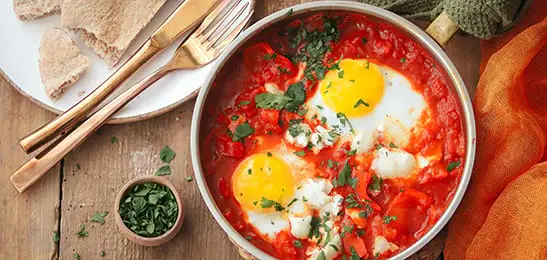 Recept van het Voedingscentrum: Shakshuka met paprika