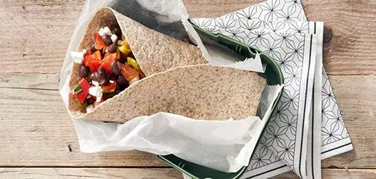 Afbeelding van Uitgelicht Recept: Wrap met zwarte bonen en geitenkaas