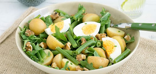 Recept van het Voedingscentrum: Maaltijdsalade met sperziebonen