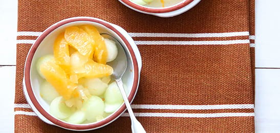 Recept van het Voedingscentrum: Meloen met sinaasappel