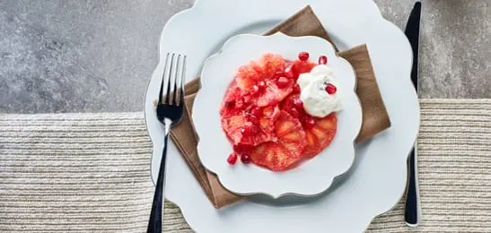 Afbeelding van Uitgelicht Recept: Bloedsinaasappels met vanilleyoghurt