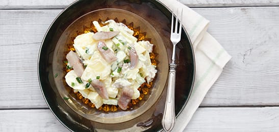 Recept van het Voedingscentrum: Aardappel-haringsalade met appel