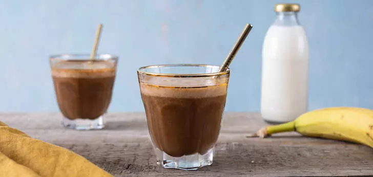 Recept van het Voedingscentrum: Bananacoffee frappé