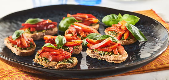 Recept van het Voedingscentrum: Crostini met paprika 