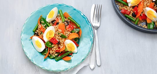 Recept van het Voedingscentrum: Rijstsalade met ei