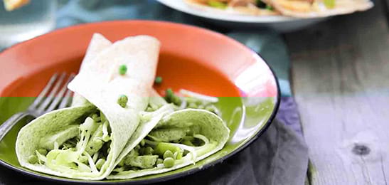 Recept van het Voedingscentrum: Wrap gevuld met groente en vleesreepjes