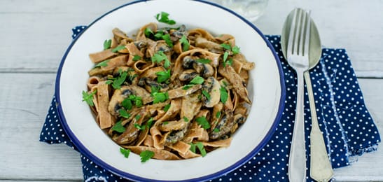 Recept van het Voedingscentrum: Tagliatelle met paddenstoelen