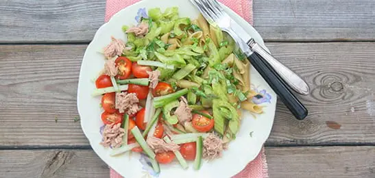Recept van het Voedingscentrum: Pastasalade met tonijn