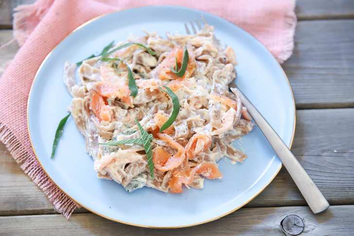 Recept van het Voedingscentrum: Romige tagliatelle met zalm