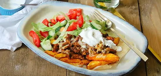 Recept van het Voedingscentrum: Kapsalon gezonde stijl