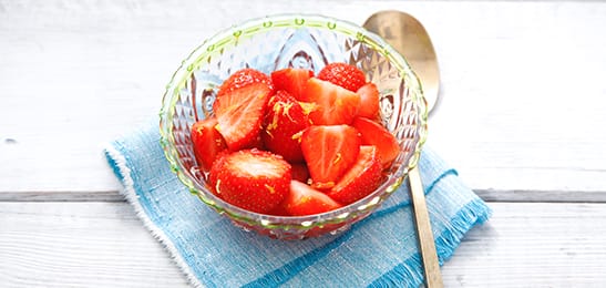 Recept van het Voedingscentrum: Aardbeien op z'n Italiaans