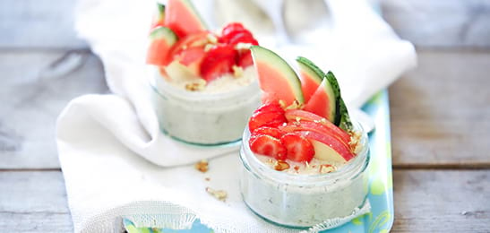 Recept van het Voedingscentrum: Overnight oats met fruit