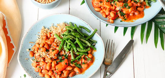 Recept van het Voedingscentrum: Surinaamse bruine bonen met rijst