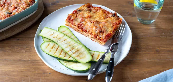 Recept van het Voedingscentrum: Vislasagne met gegrilde courgette