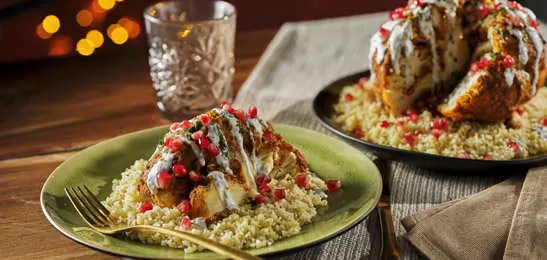 Recept van het Voedingscentrum: Kruidig geroosterde bloemkool met bulgur