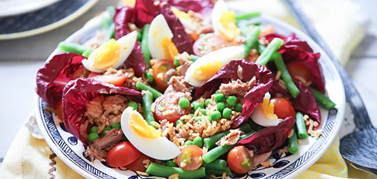 Recept van het Voedingscentrum: Rijstsalade met ei en tonijn