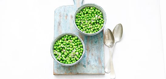 Recept van het Voedingscentrum: Frisse doperwtensalade