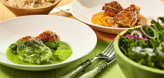 Recept van het Voedingscentrum: Kip in citrussaus met salade en rijst