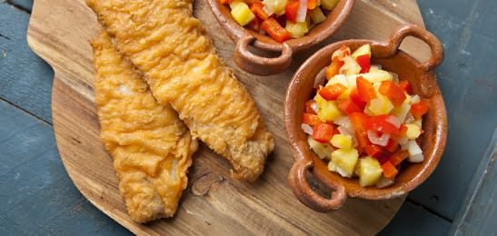 Recept van het Voedingscentrum: Gebakken vis met zoetzure saus