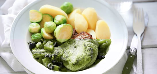 Recept van het Voedingscentrum: Karbonade met aardappelen en spruitjes