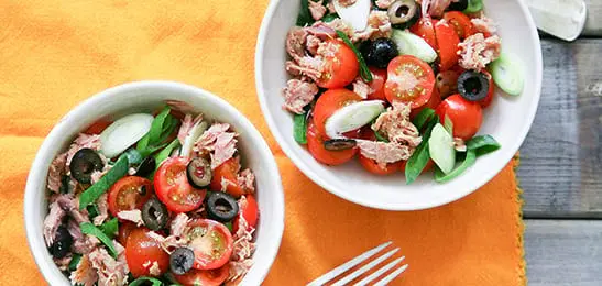 Recept van het Voedingscentrum: Tomaten-tonijnsalade