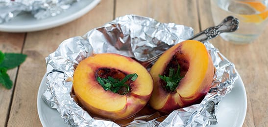 Recept van het Voedingscentrum: Papillot met nectarine