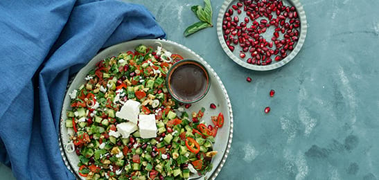 Recept van het Voedingscentrum: Klassieke Perzische salade (Salad-e Shirazi)