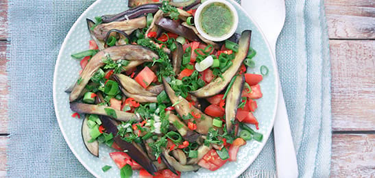 Recept van het Voedingscentrum: Auberginesalade