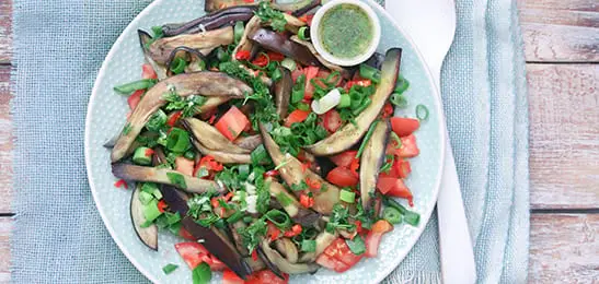 Recept van het Voedingscentrum: Auberginesalade