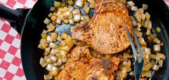 Recept van het Voedingscentrum: Karbonade met tandoorisaus, venkel en aardappelen