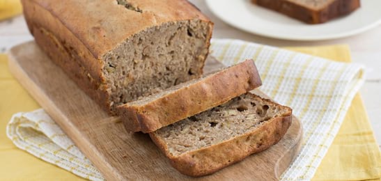 Recept van het Voedingscentrum: Bananenbrood, glutenvrij 