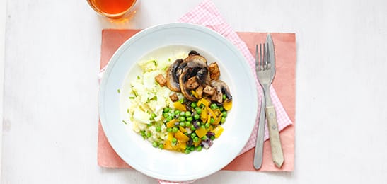 Recept van het Voedingscentrum: Aardappelpuree met tofu en groente