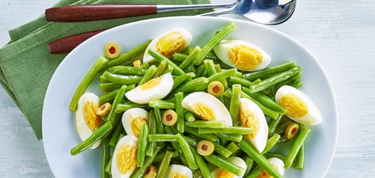 Recept van het Voedingscentrum: Sperziebonensalade met ei en citroen