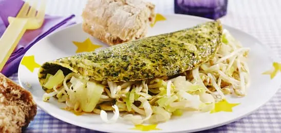 Recept van het Voedingscentrum: Gevulde spinazieomelet