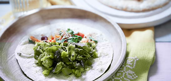 Recept van het Voedingscentrum: Wrap met Mexicaanse groente en kip