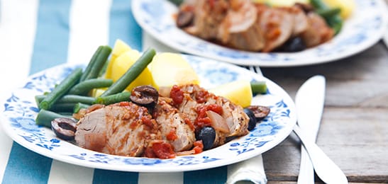 Recept van het Voedingscentrum: Varkenshaas met sperziebonen en aardappelen