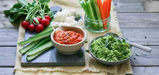Recept van het Voedingscentrum: Gegrilde groentedip