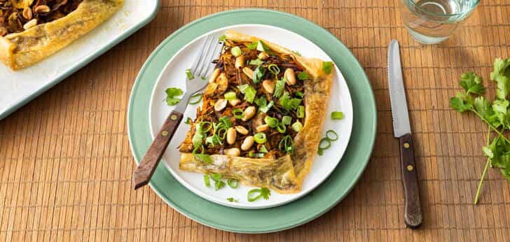 Recept van het Voedingscentrum: Knapperige groentetaart met groene spread