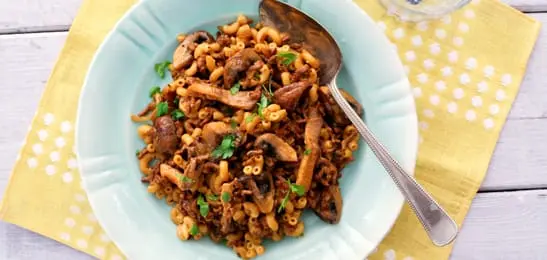 Recept van het Voedingscentrum: Macaroni met paddenstoelen