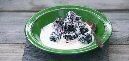 Afbeelding van Uitgelicht Recept: Honingyoghurt met bramen