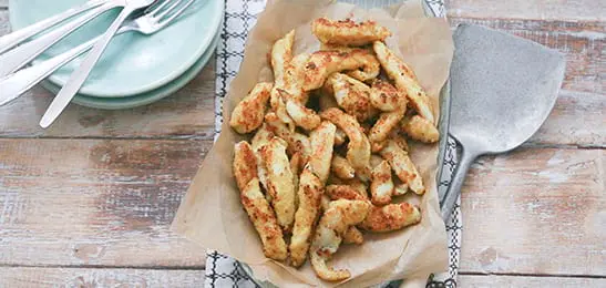 Recept van het Voedingscentrum: Vissticks met rijstsalade