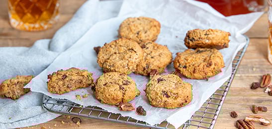 Recept van het Voedingscentrum: Volkoren koekjes met rozijnen