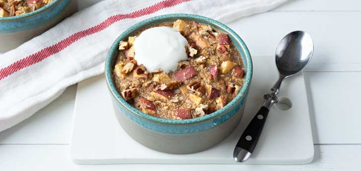 Recept van het Voedingscentrum: Appeltaart baked oats