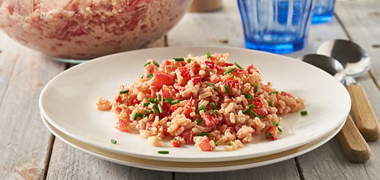 Recept van het Voedingscentrum: Rode rijstsalade