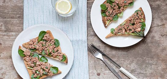 Recept van het Voedingscentrum: Toast met sardines