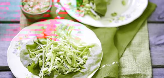 Recept van het Voedingscentrum: Salade met pindadressing in Thaise stijl